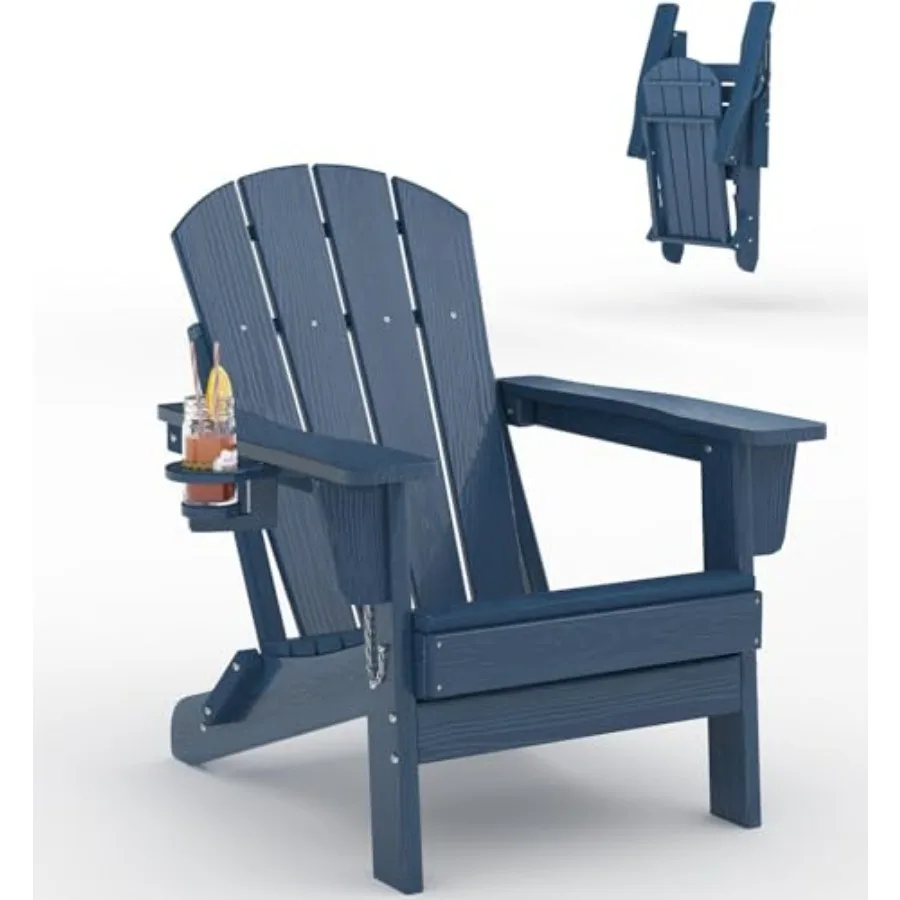 Adirondack Chair Wood - Folding Adirondack Chair - All-Weather HDPE
