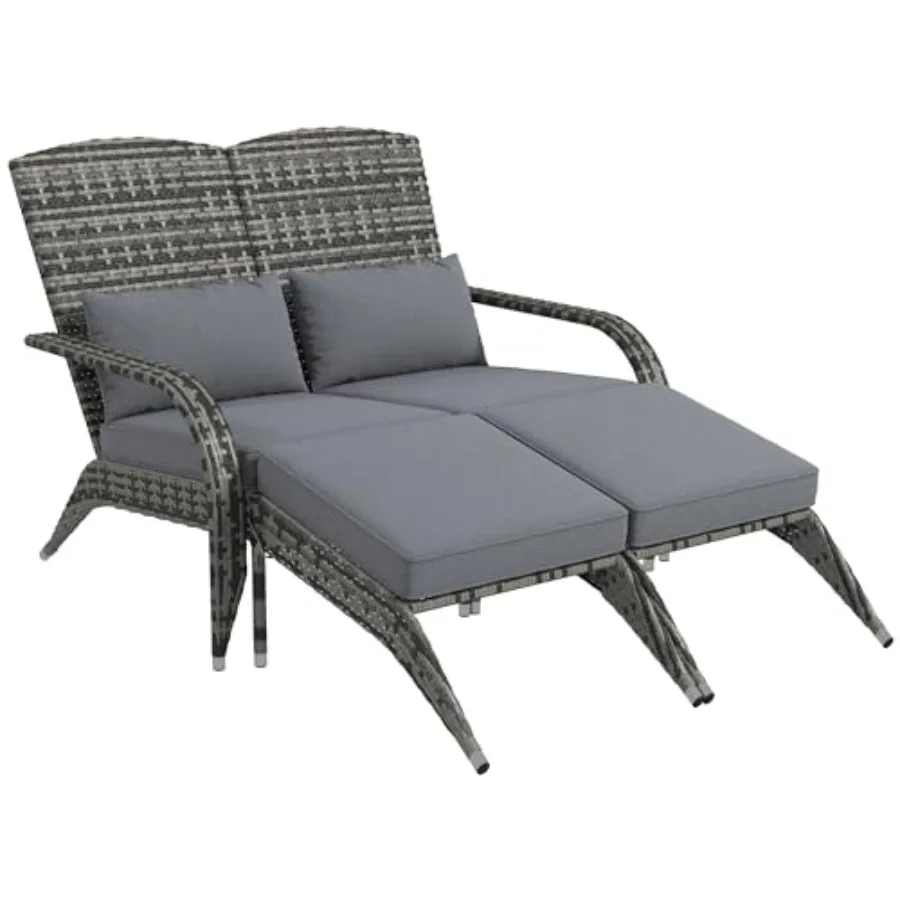 Adirondack Chair Wood - Wicker Adirondack Chair for 2 with