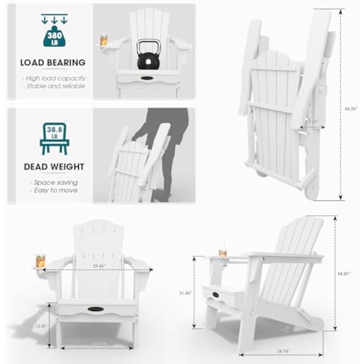 Folding Adirondack Chairs 2-Pi - Adirondack Chair Wood ulasan dan harga