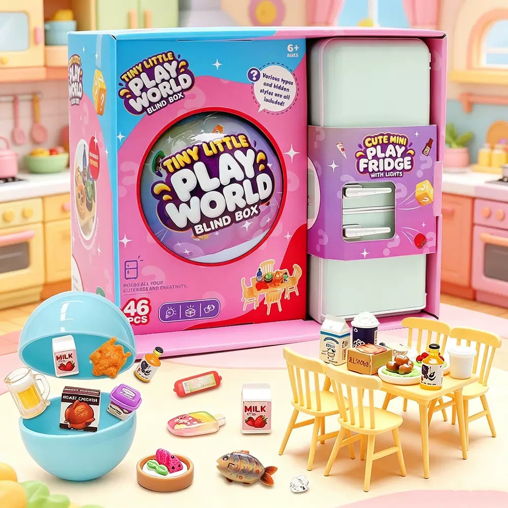 4-Color Mini Fridge Blind Box  - Bistro Table Set ulasan dan harga