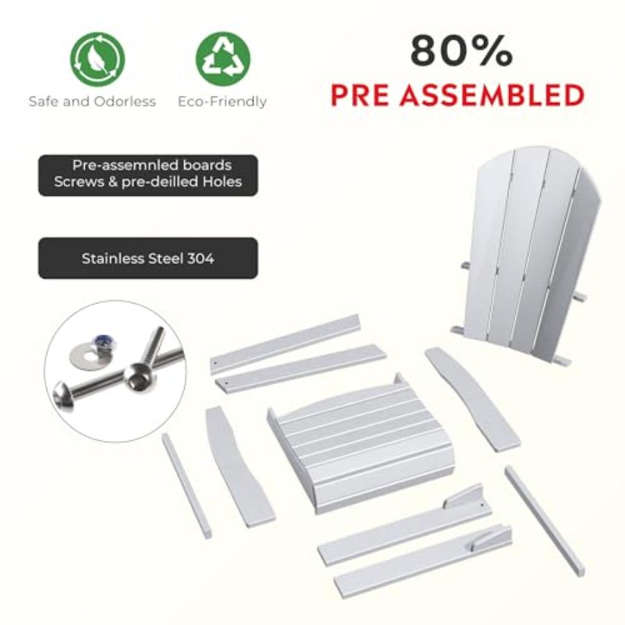 Outdoor HDPE Adirondack Fire P - Adirondack Chair Wood ulasan dan harga