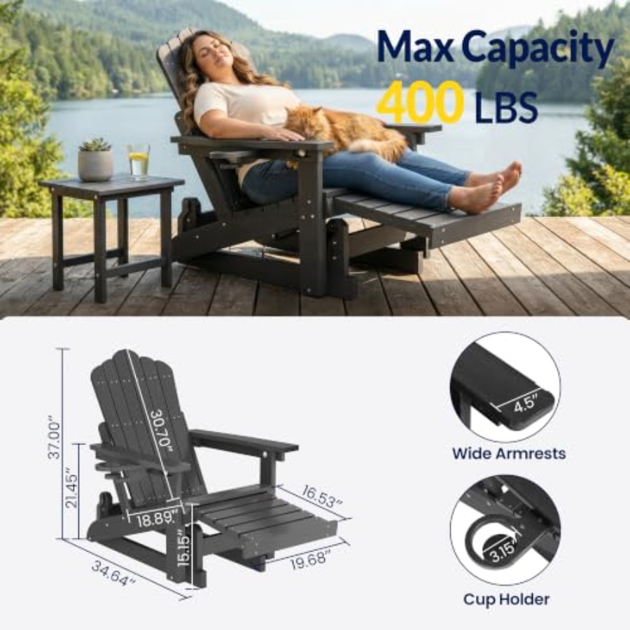Adirondack Glider Chair with R - Adirondack Chair Wood ulasan dan harga