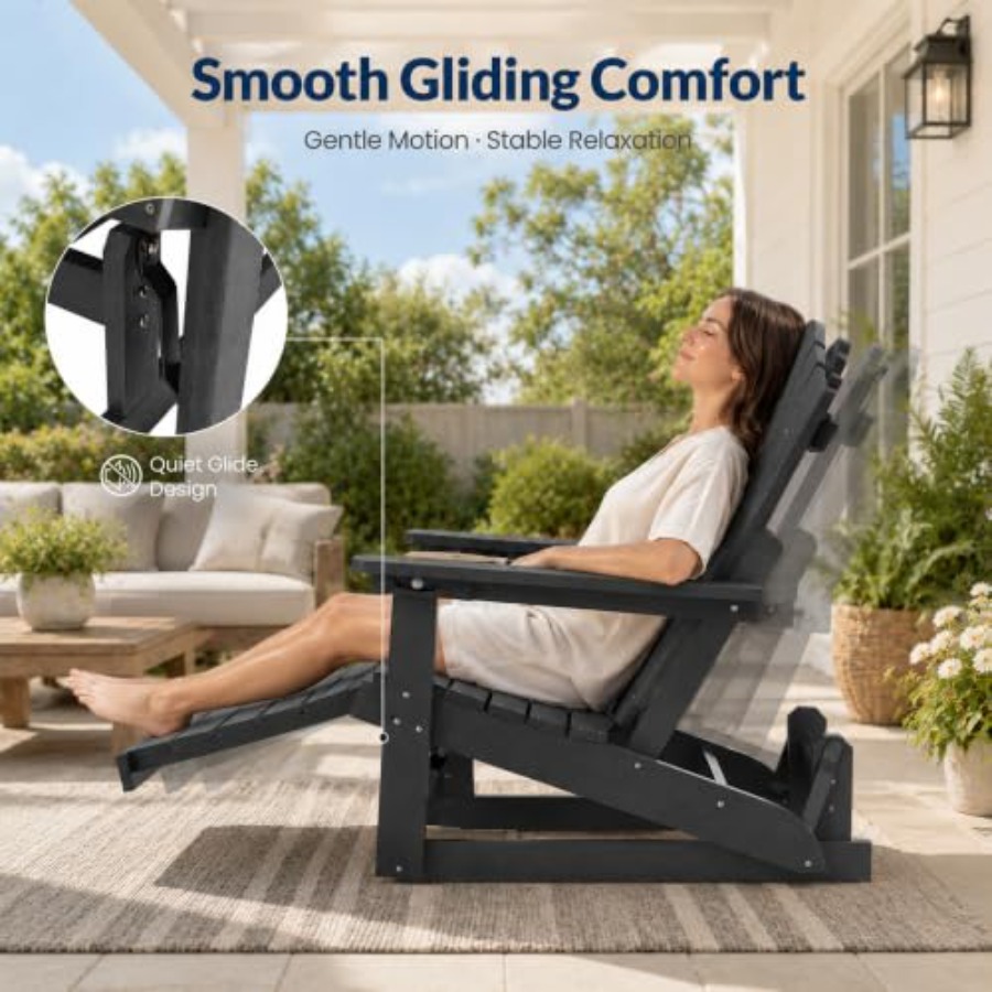 Adirondack Glider Chair with R - Adirondack Chair Wood ulasan dan harga