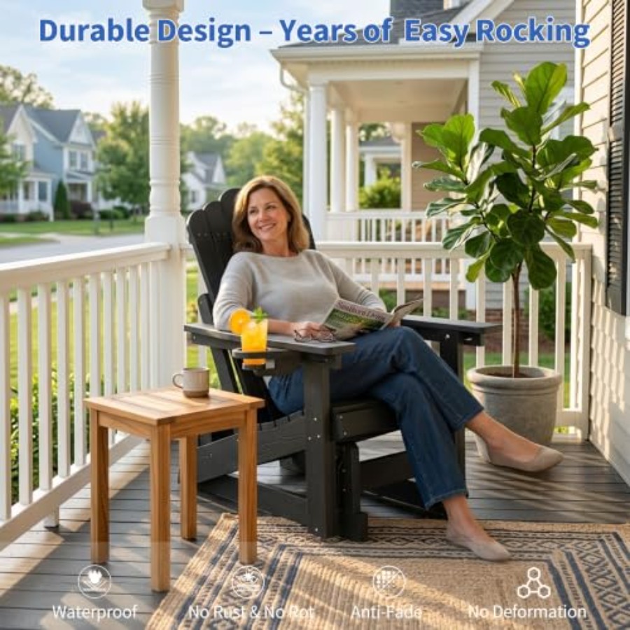 Outdoor HDPE Adirondack glider - Adirondack Chair Wood ulasan dan harga