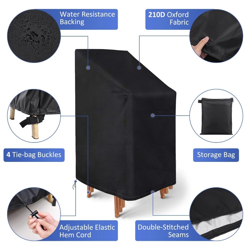 1/2/PCS Stacked Chair Dust Cov - Outdoor Furniture Covers ulasan dan harga