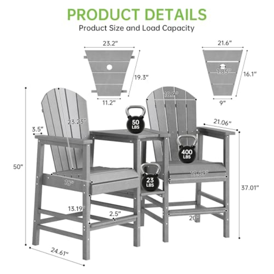 Outdoor balcony deck use: HDPE - Adirondack Chair Wood ulasan dan harga