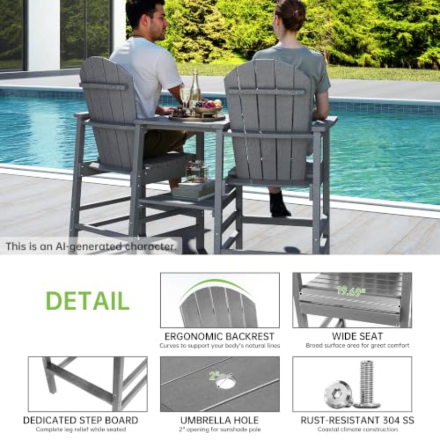 Outdoor balcony deck use: HDPE - Adirondack Chair Wood ulasan dan harga
