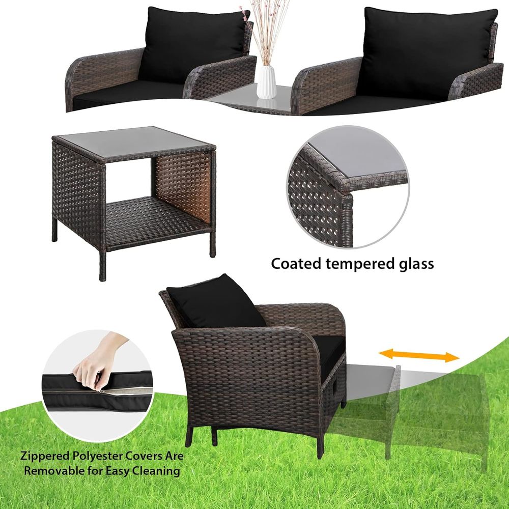 Balcony urniture 5 Piece Patio - Outdoor Furniture No Cushions ulasan dan harga