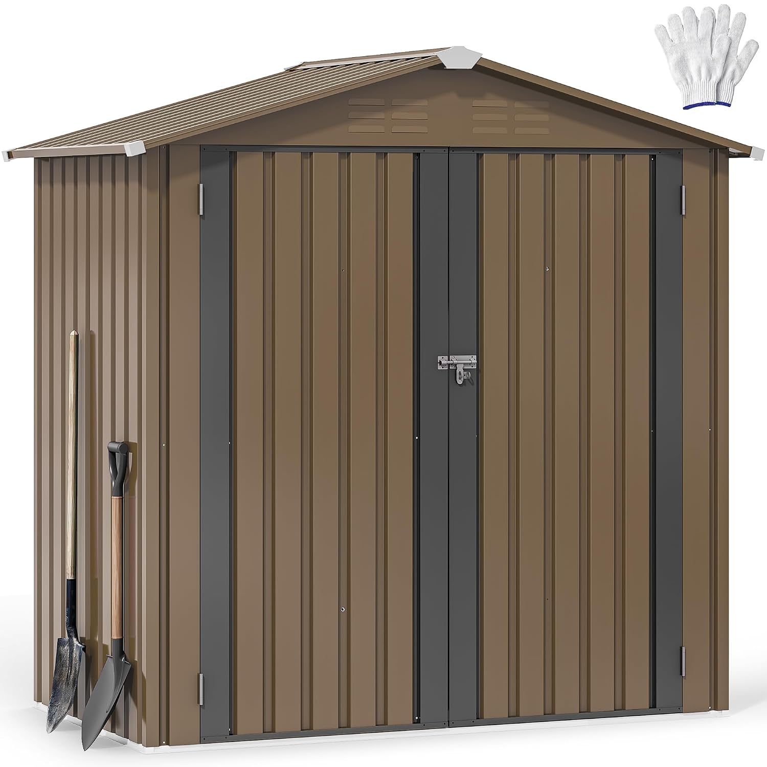 6x4ft Metal Outdoor Storage Sh - Outdoor Furniture Heavy ulasan dan harga