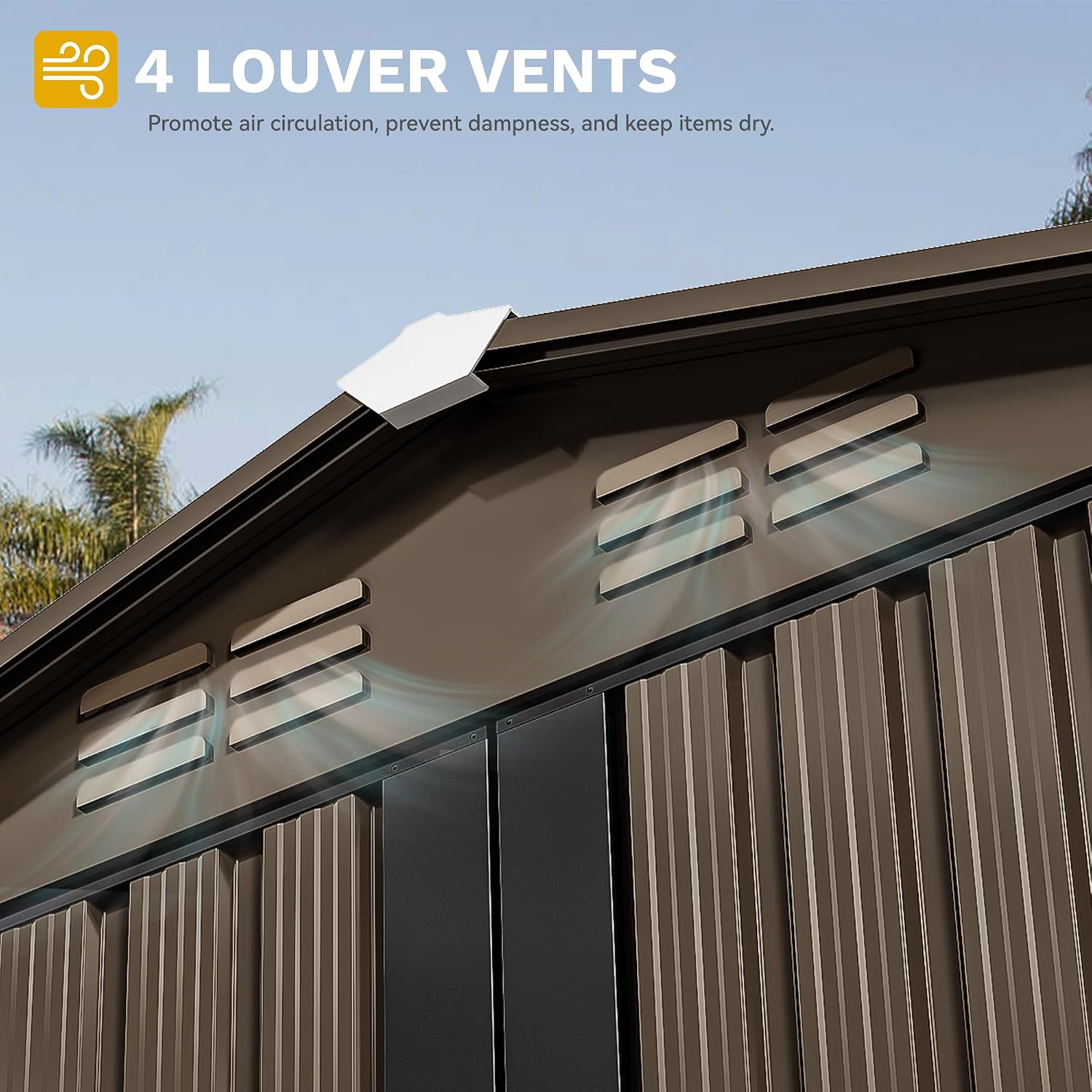 6x4ft Metal Outdoor Storage Sh - Outdoor Furniture Heavy ulasan dan harga