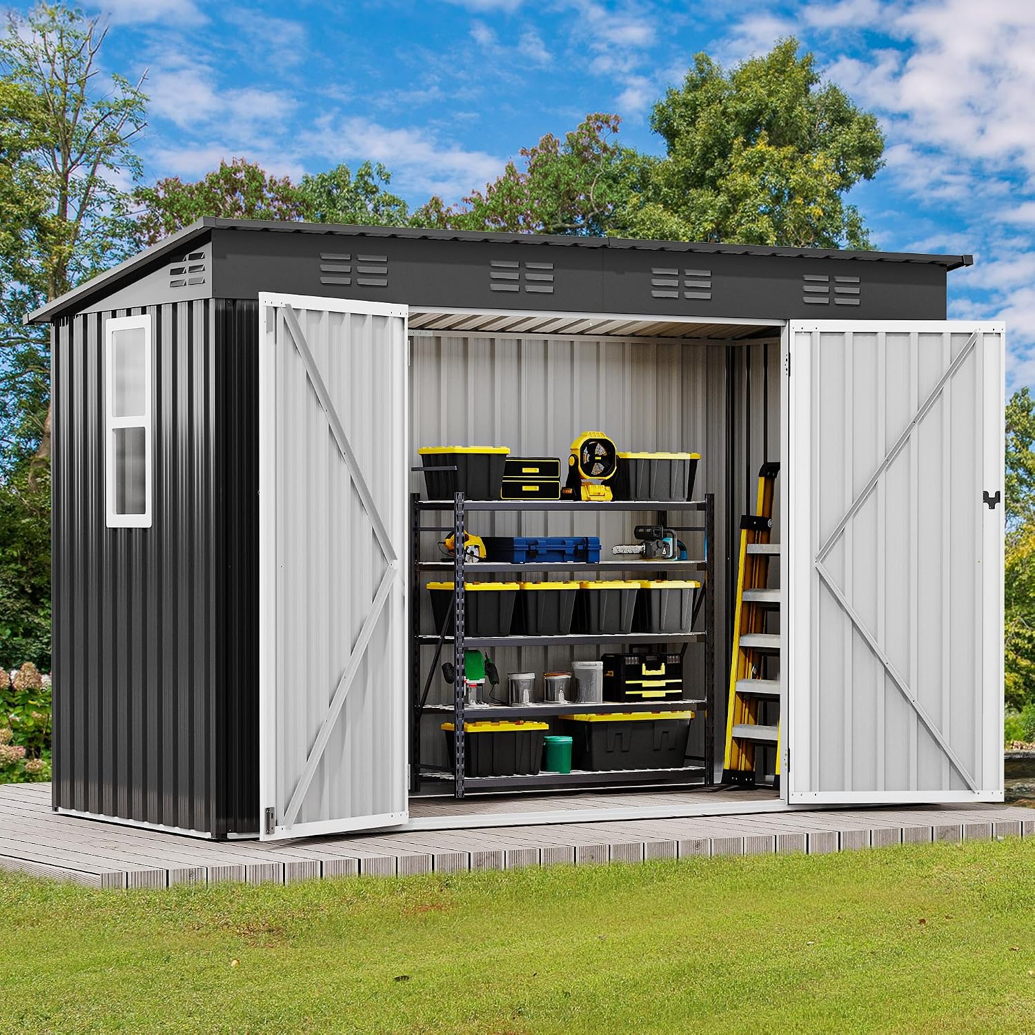 9' x 4' Outdoor Storage Shed w - Outdoor Furniture Heavy ulasan dan harga