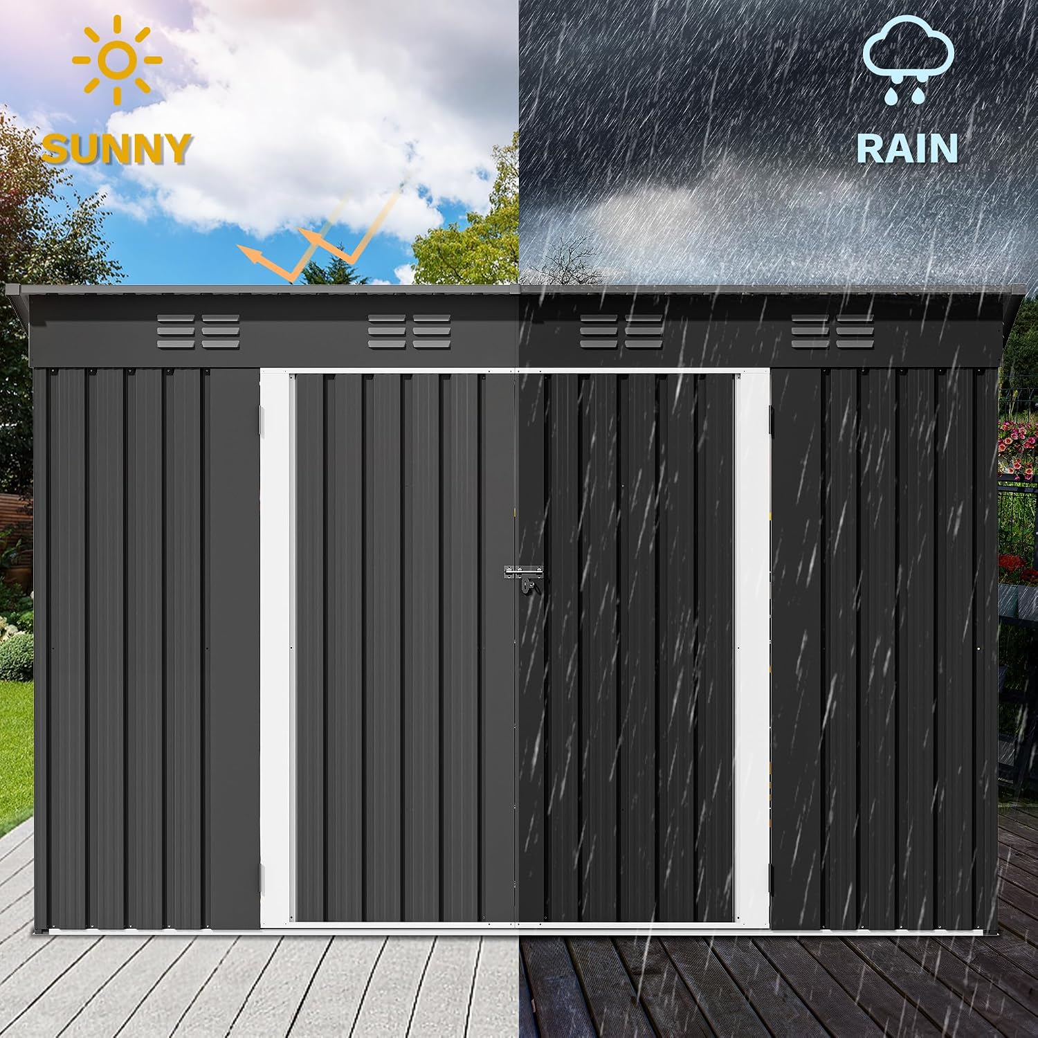 9' x 4' Outdoor Storage Shed w - Outdoor Furniture Heavy ulasan dan harga
