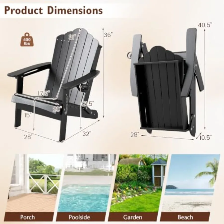 Outdoor Folding Adirondack Cha - Adirondack Chair Wood ulasan dan harga