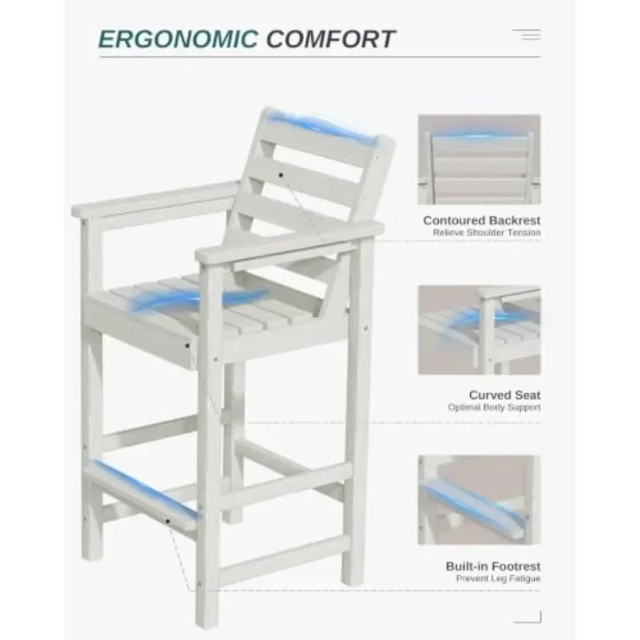 HDPE Tall Adirondack Bar Chair - Adirondack Chair Wood ulasan dan harga