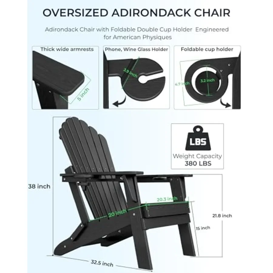 HDPE Folding Adirondack Chair  - Adirondack Chair Wood ulasan dan harga