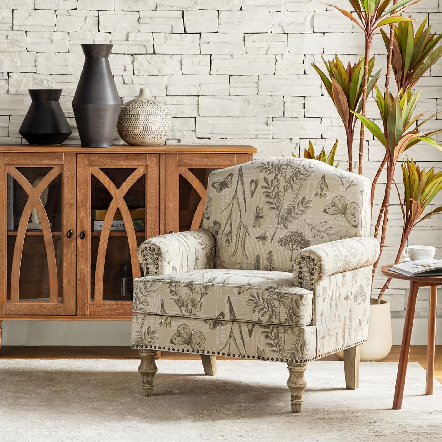 #Floral Upholstered Armchair R - Adirondack Chair Wood ulasan dan harga