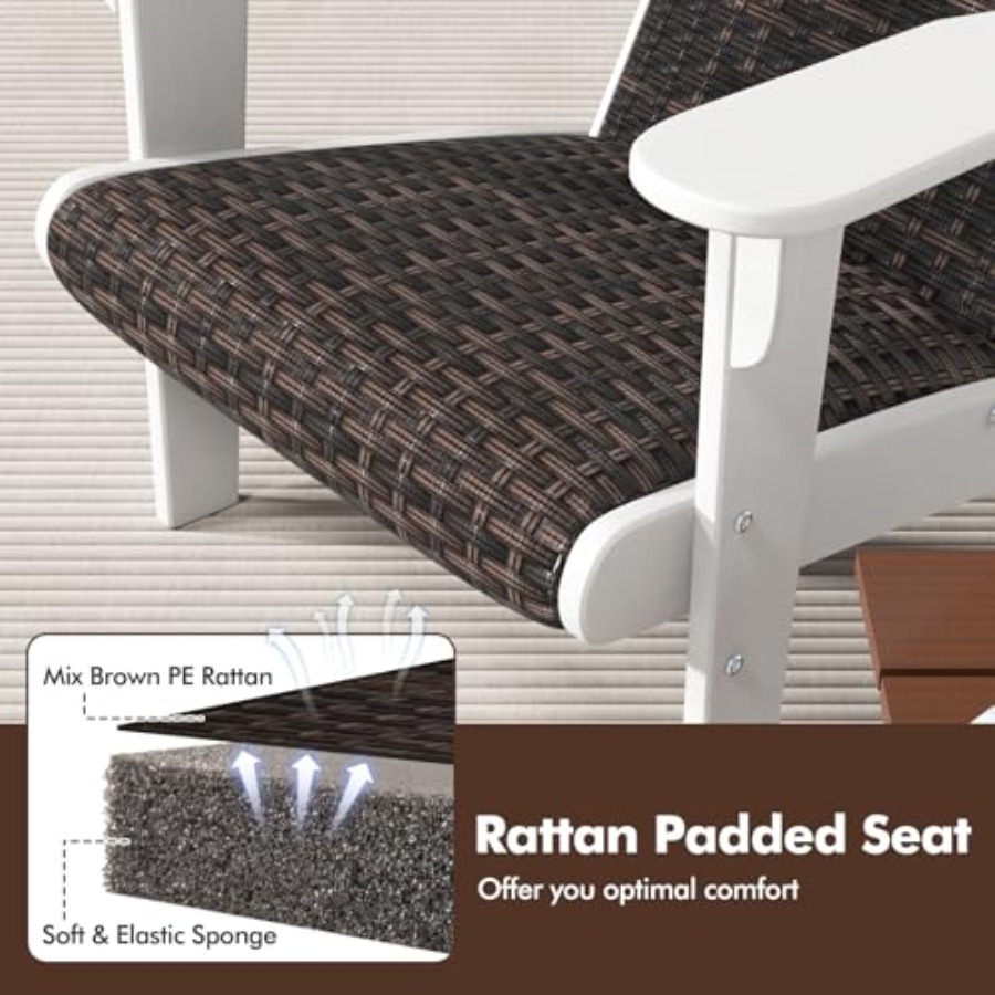 Patio Wicker Adirondack Chair, - Adirondack Chair Wood ulasan dan harga