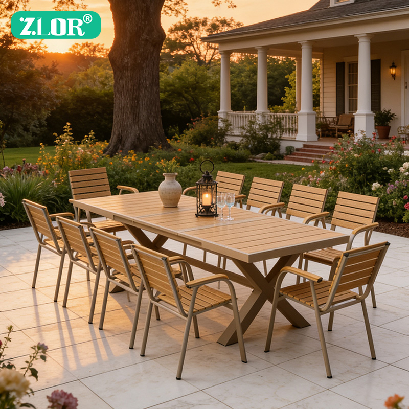 Modern Aluminum Frame Outdoor  - Outdoor Furniture No Cushions ulasan dan harga