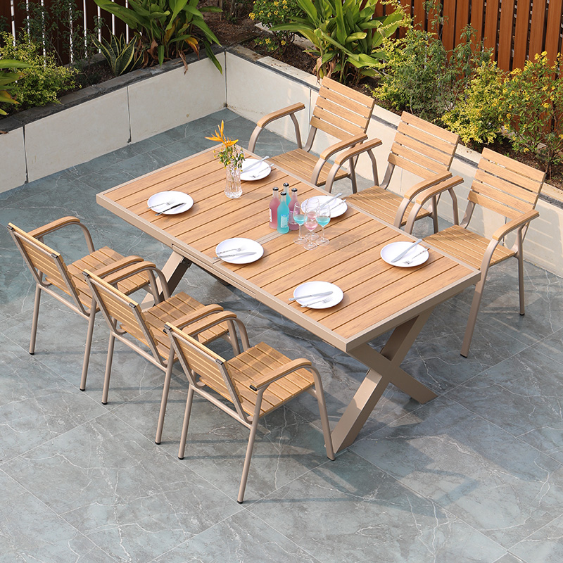 Modern Aluminum Frame Outdoor  - Outdoor Furniture No Cushions ulasan dan harga