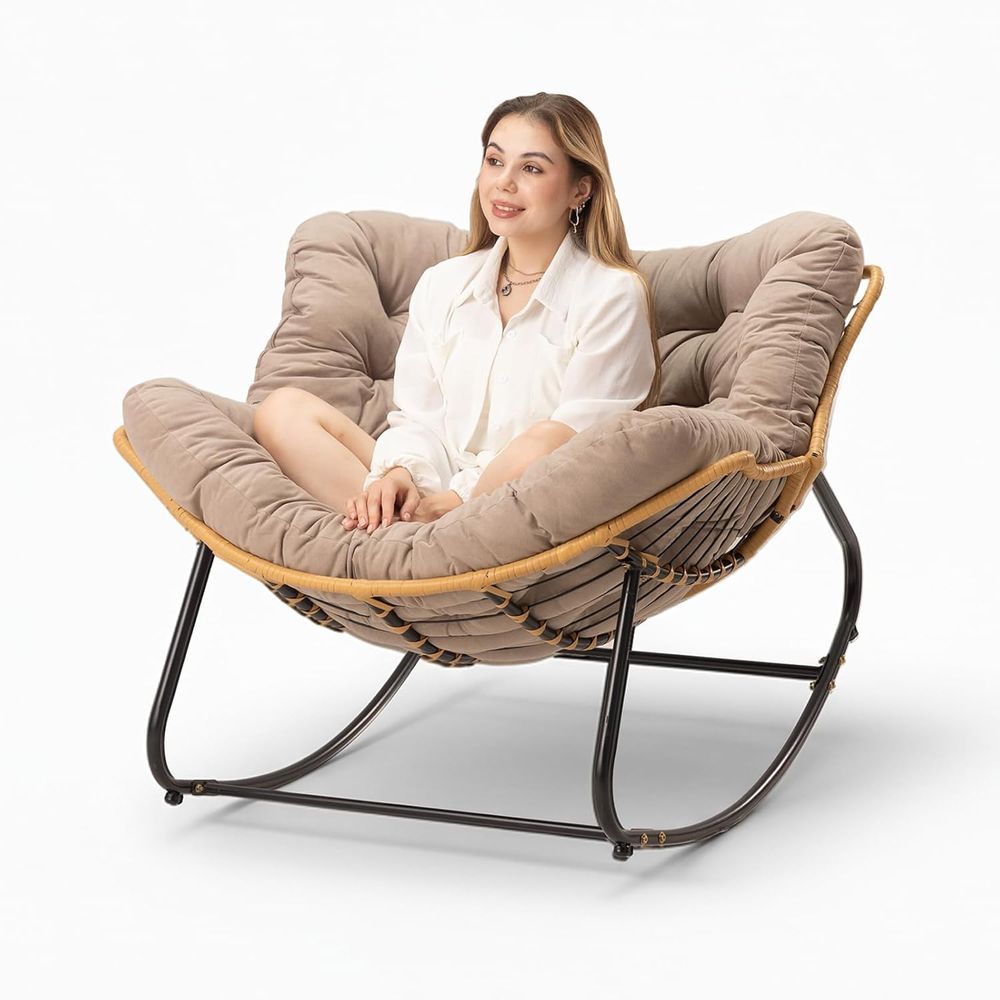 Papasan Chair with Cushion, Ov - Outdoor Furniture No Cushions ulasan dan harga
