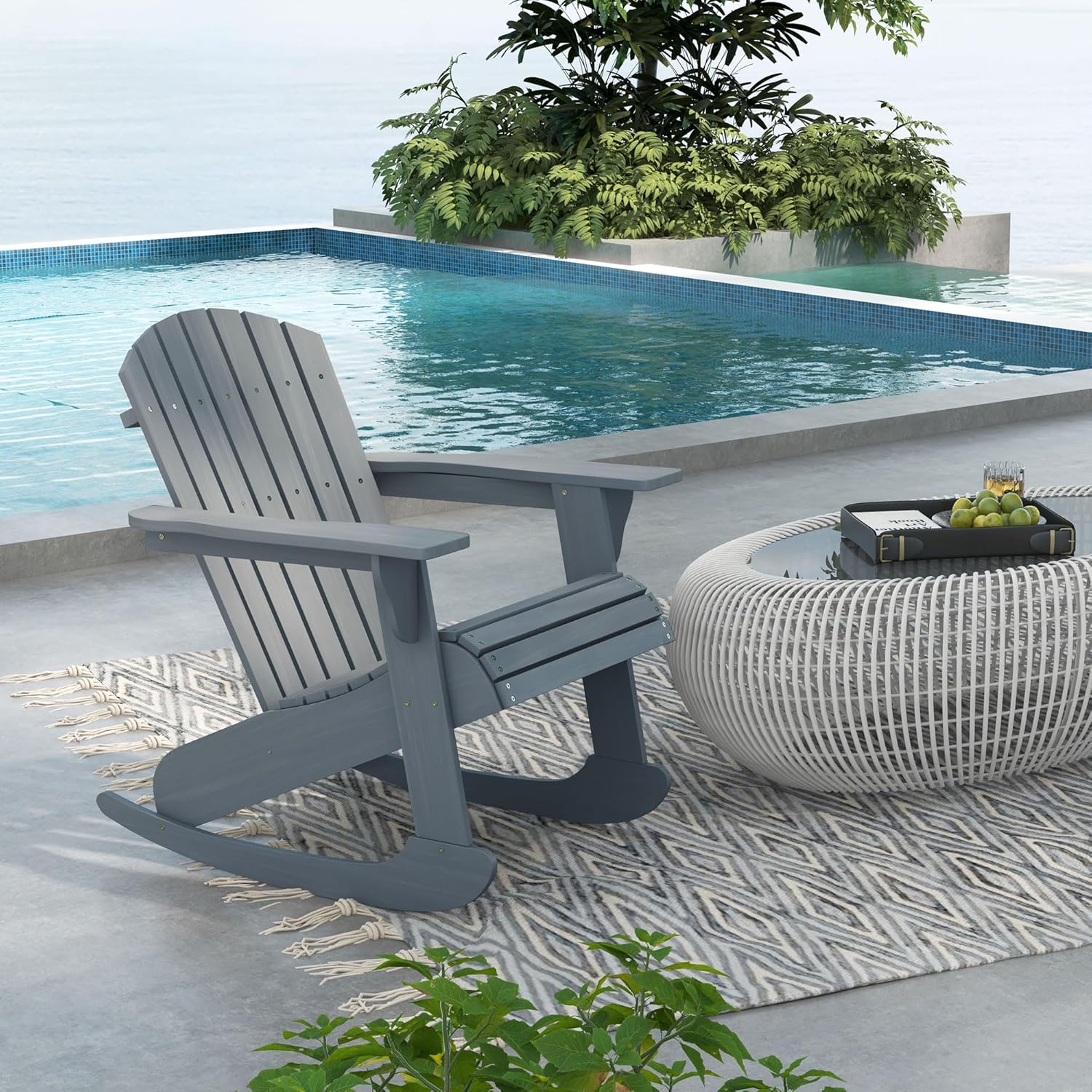 Slatted Wooden Adirondack Rock - Adirondack Chair Wood ulasan dan harga