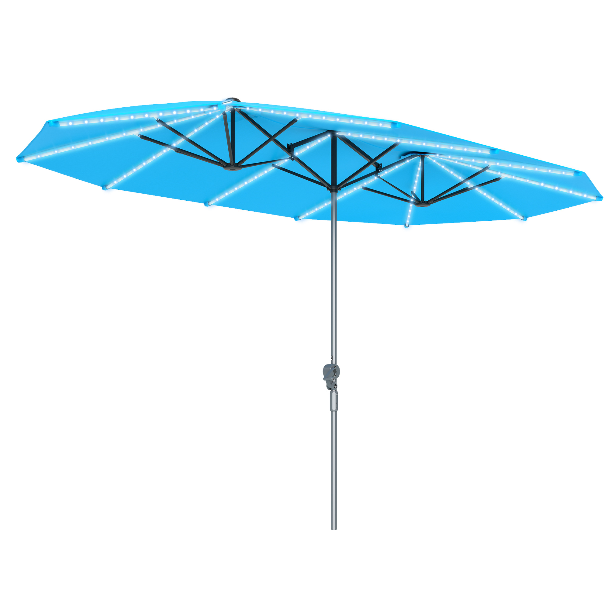 15ft Blue Outdoor Patio Umbrel - Outdoor Furniture Umbrella ulasan dan harga